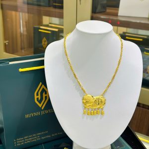 Dây chuyền heo vàng 24K đại cát
